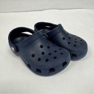 Crocs Classic Clog Kids Toddlers Navy Slip-On Shoes Size C8